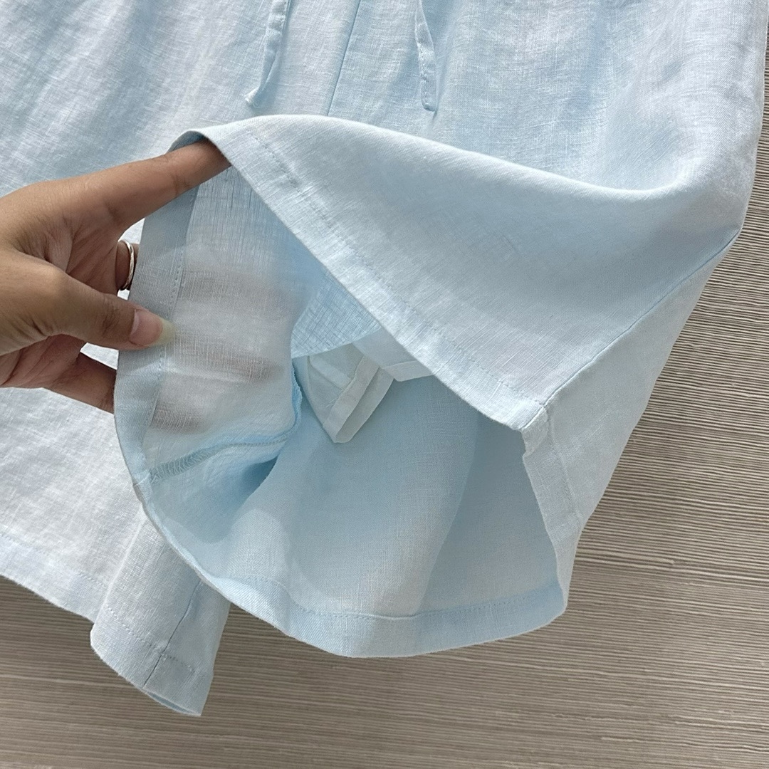 High-End Linen Shorts: Classic Design with Quality Details and Delicate Fabric - 图片 8