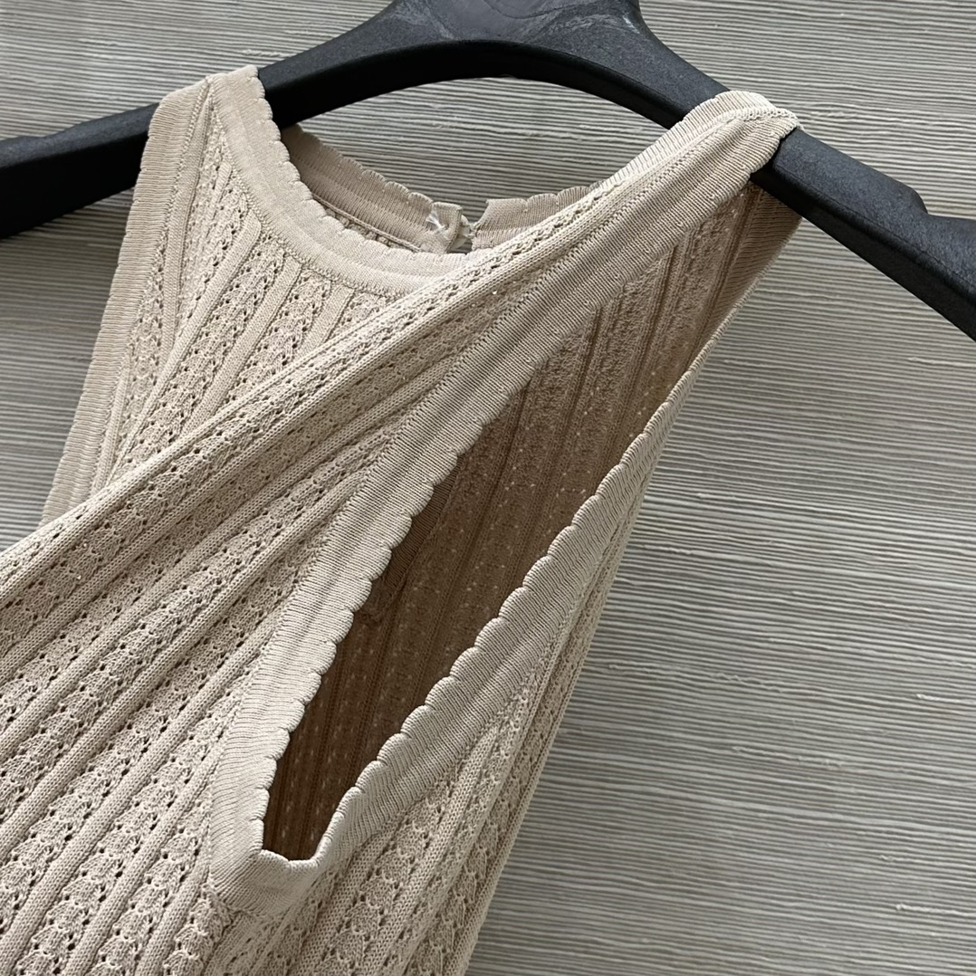 High-End Quality Women’s Suit: P588 Original Knitted Dress for Spring and Summer - 图片 3