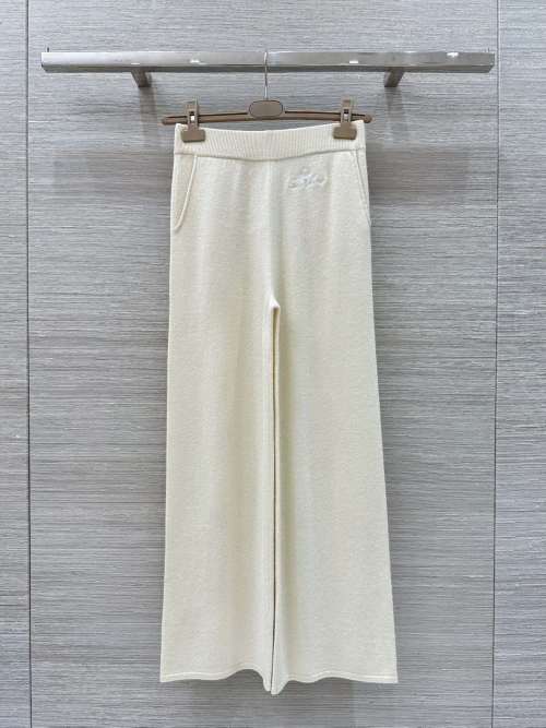 Elegant Cashmere Blend Wide Leg Pants With Embroidered Detail 1 Elegant Cashmere Blend Wide Leg Pants With Embroidered Detail