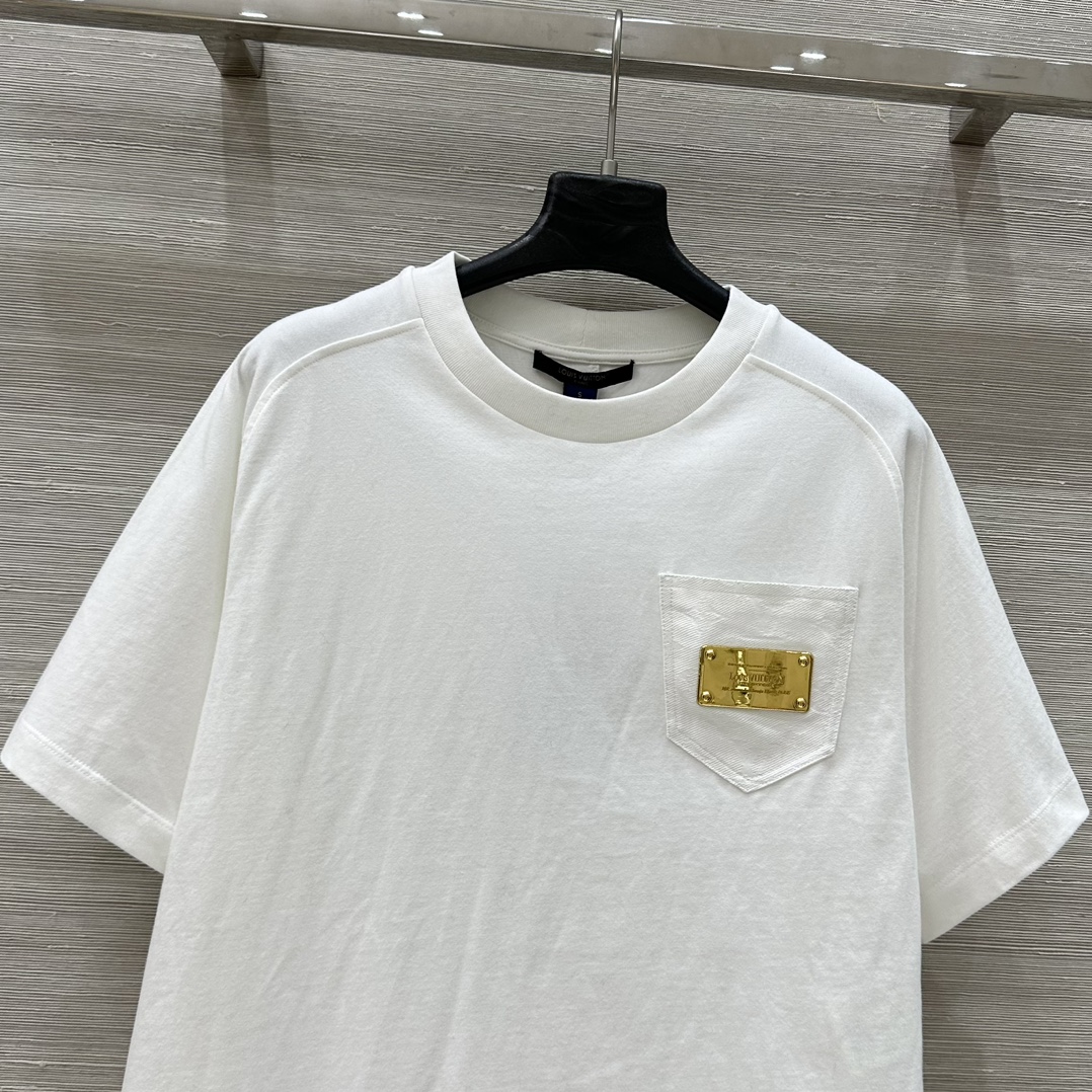 “Romantique Series: Monogram Cowboys Short-Sleeved T-Shirt in Cotton Knitting” - 图片 2