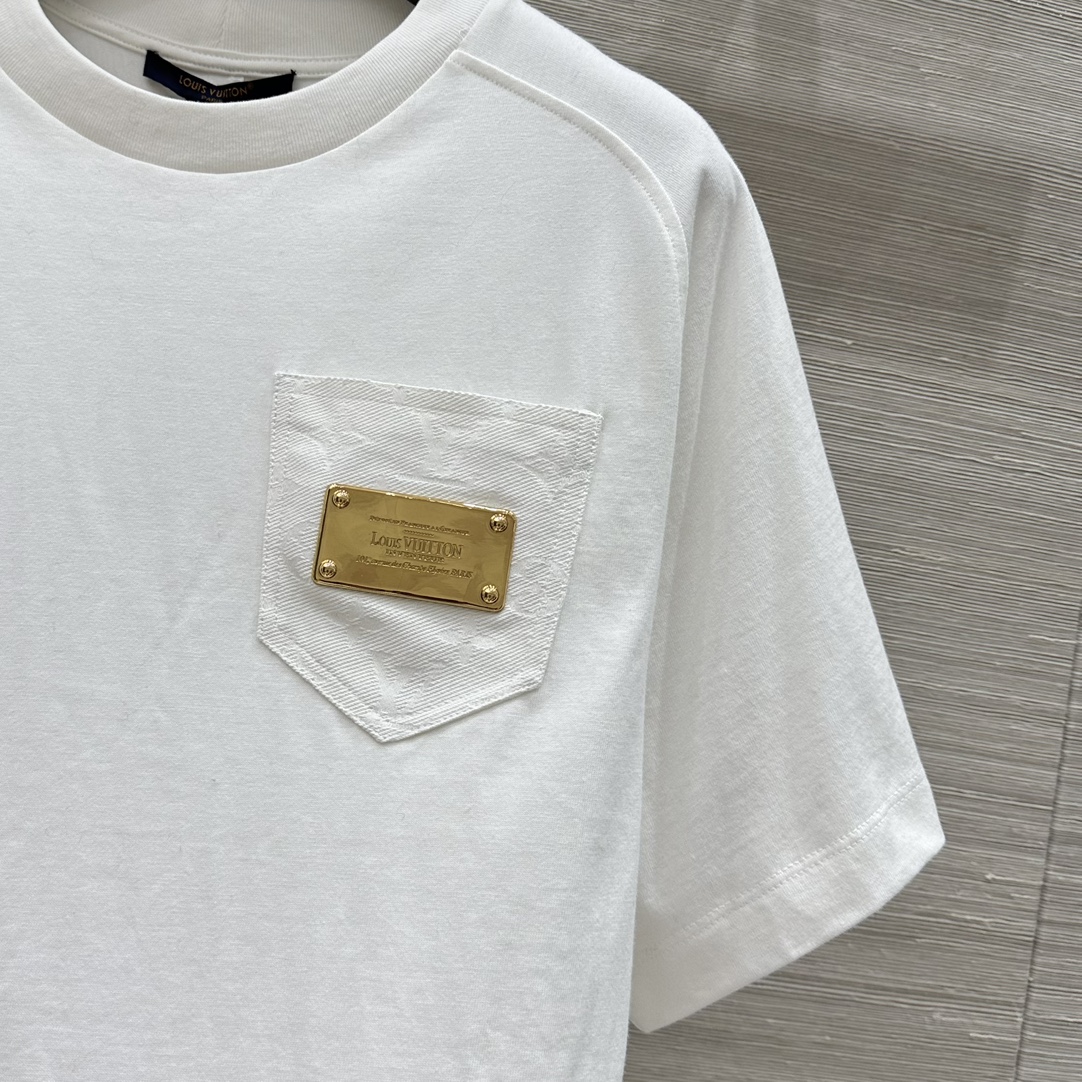 “Romantique Series: Monogram Cowboys Short-Sleeved T-Shirt in Cotton Knitting” - 图片 4