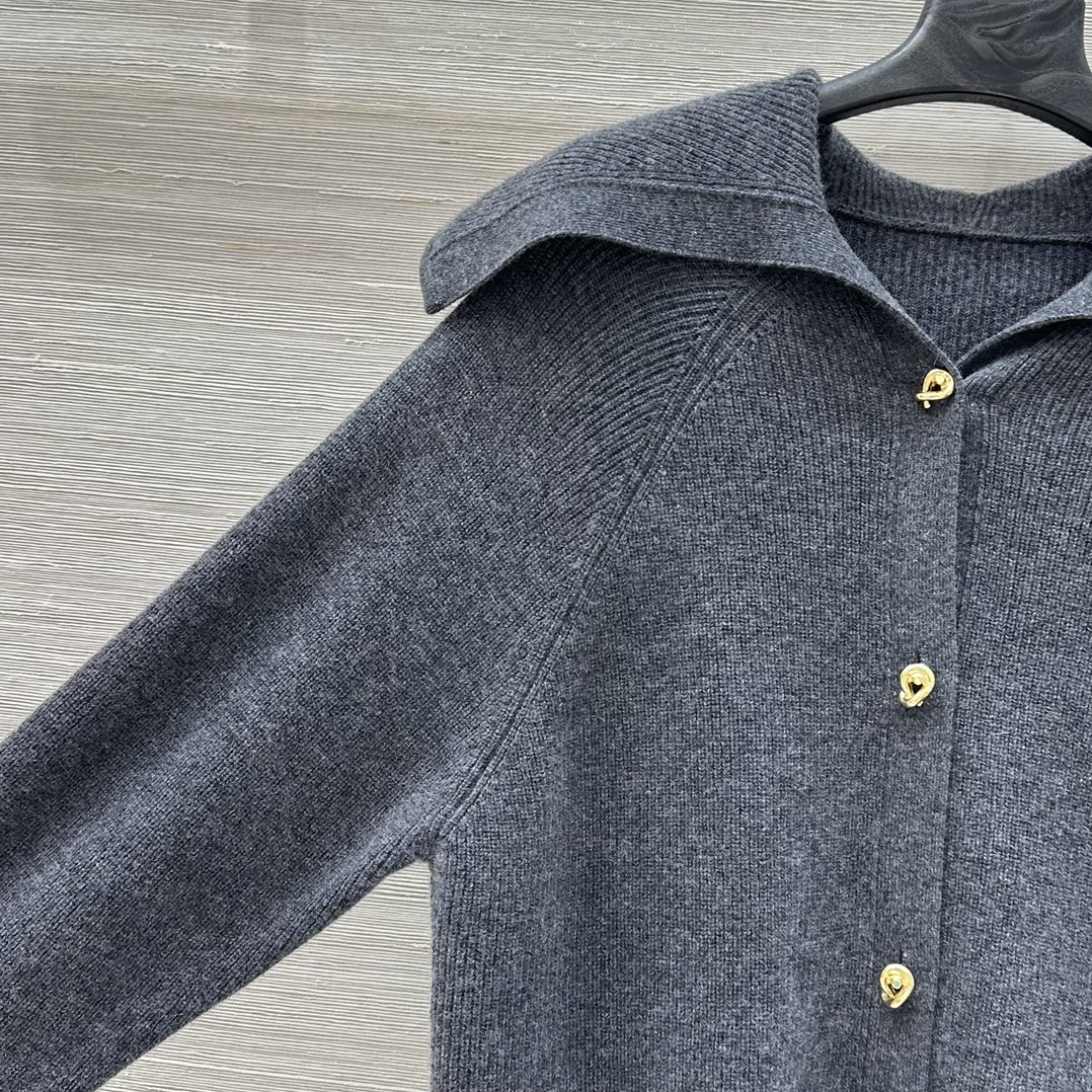 Stylish Copper-Colored Tie Button Cashmere Sweater for Women – P966 Review - 图片 3