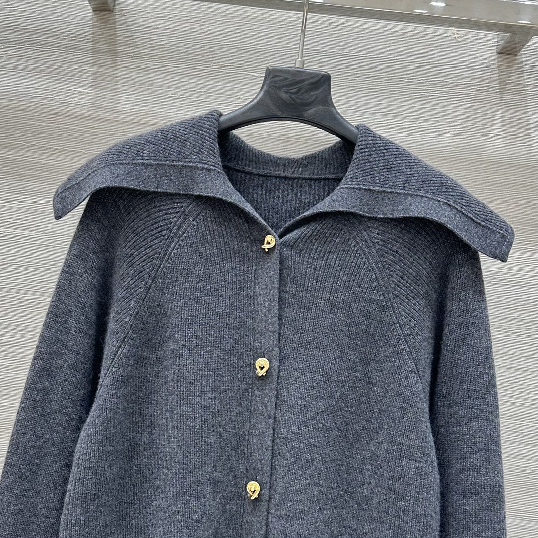 Stylish Copper-Colored Tie Button Cashmere Sweater for Women – P966 Review - 图片 2