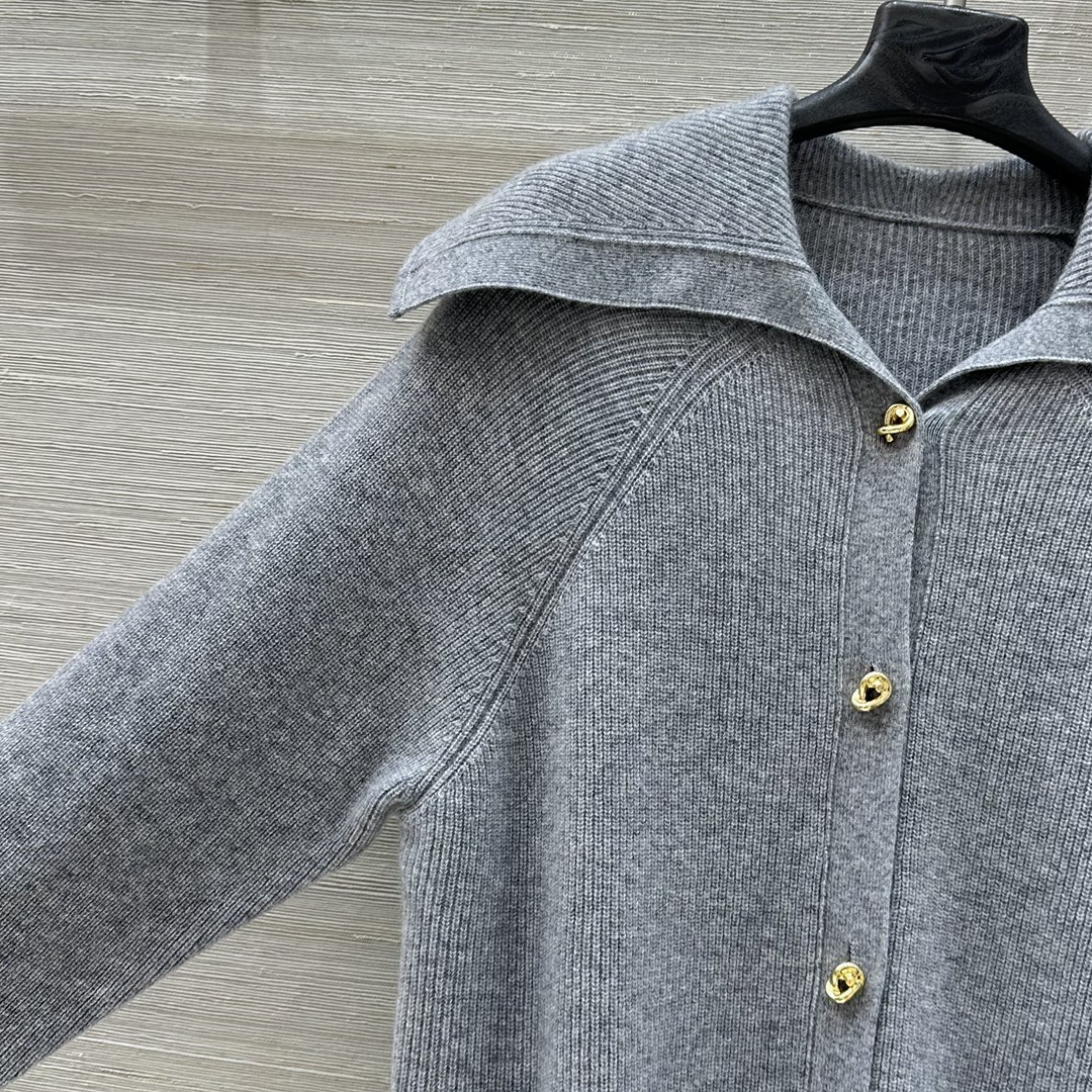 Fashionable Copper-Colored Tie Button Cashmere Sweater for Women: P966 Review - 图片 3