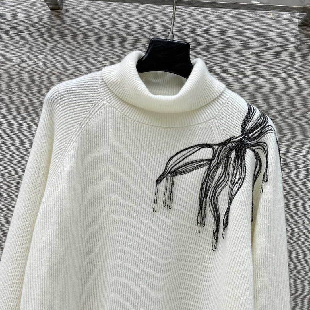 “Women’s Wool Dress with Wrapper: Elegant, Cozy, and Luxurious Style in Classic Loose-Shouldered Design” - 图片 4