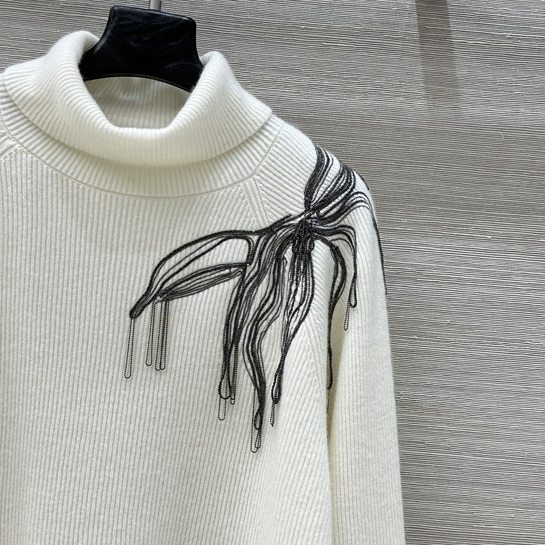“Women’s Wool Dress with Wrapper: Elegant, Cozy, and Luxurious Style in Classic Loose-Shouldered Design” - 图片 5