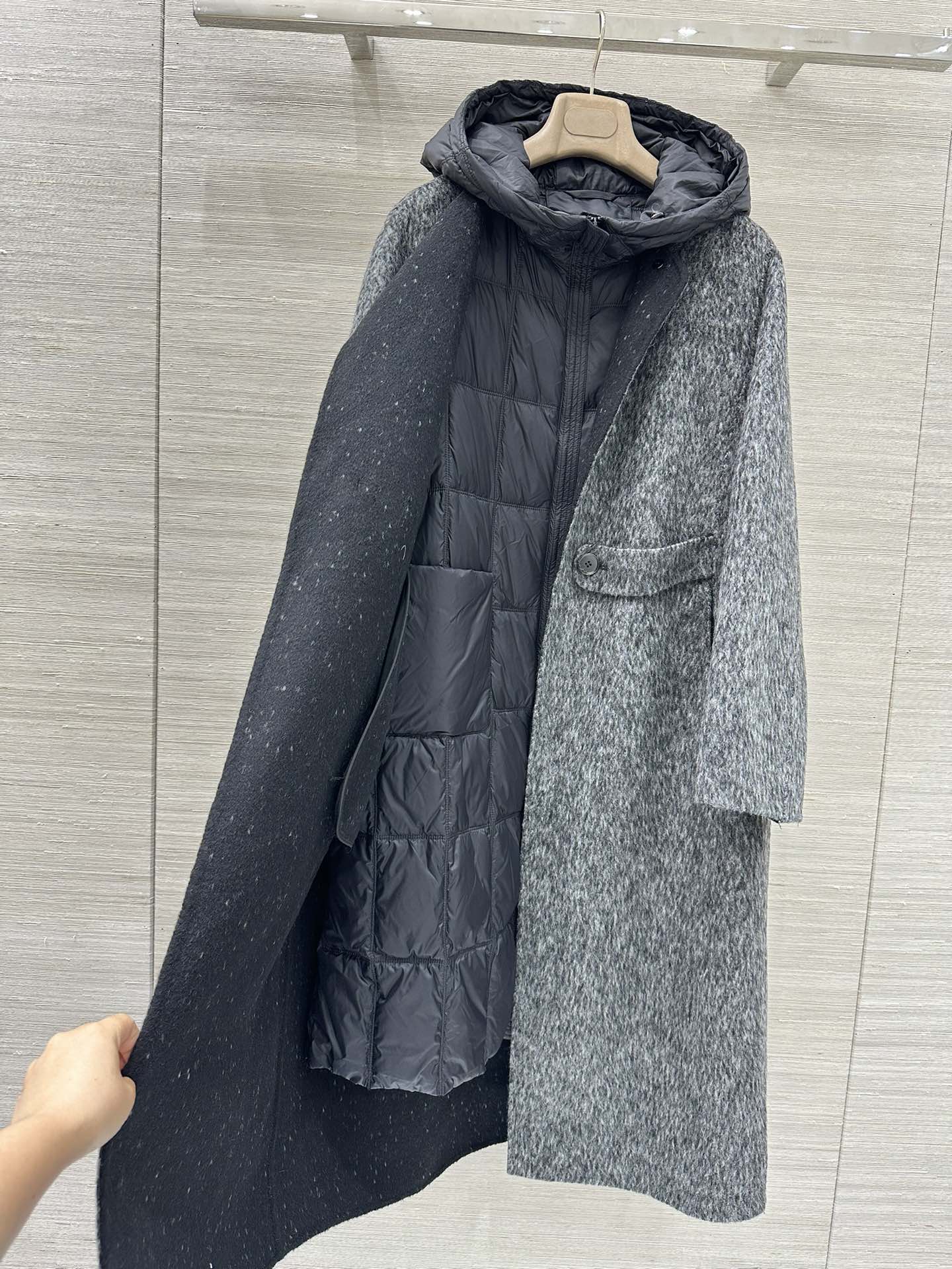 Women's Luxury Wool-Cashmere Blend Coat with Down Vest Two-Piece Set 8 i1757697333 5982 9