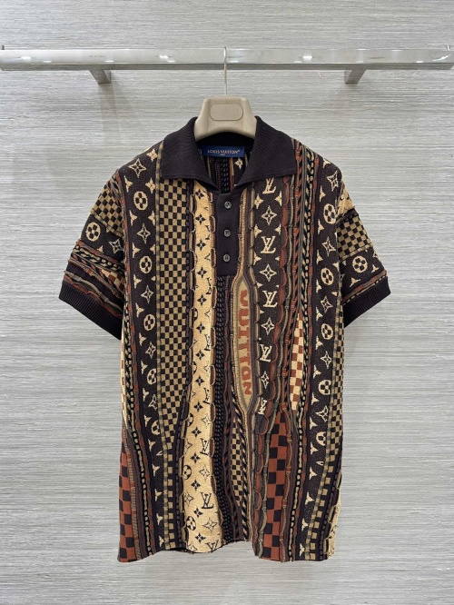 Louis Vuitton x Nigo Monogram Jacquard Polo Collar Short Sleeve Sweater 1 Louis Vuitton x Nigo Monogram Jacquard Polo Collar Short Sleeve Sweater
