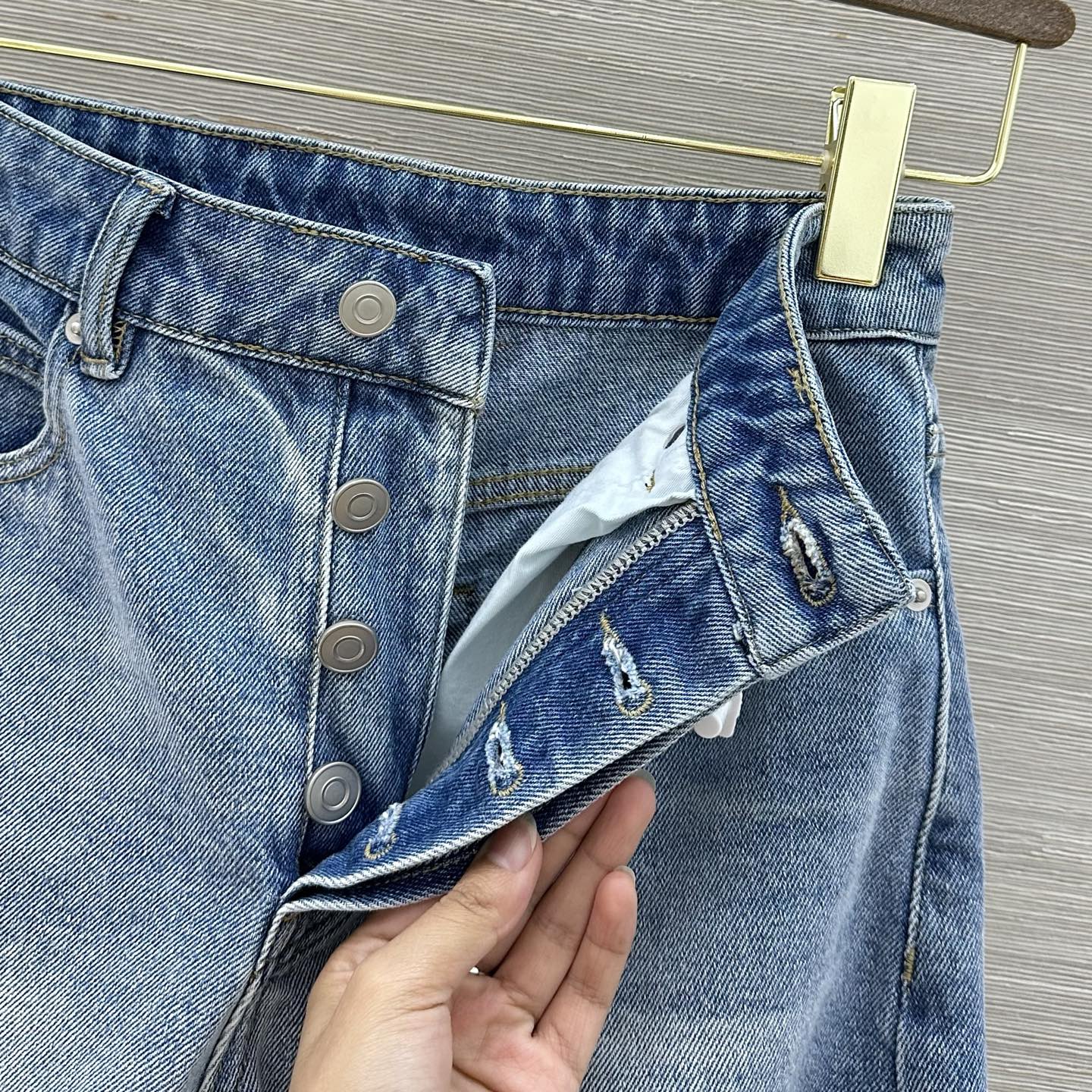 알렉산더왕 데미지 가공 하이웨이스트 데님 반바지 97720 이미지 5
