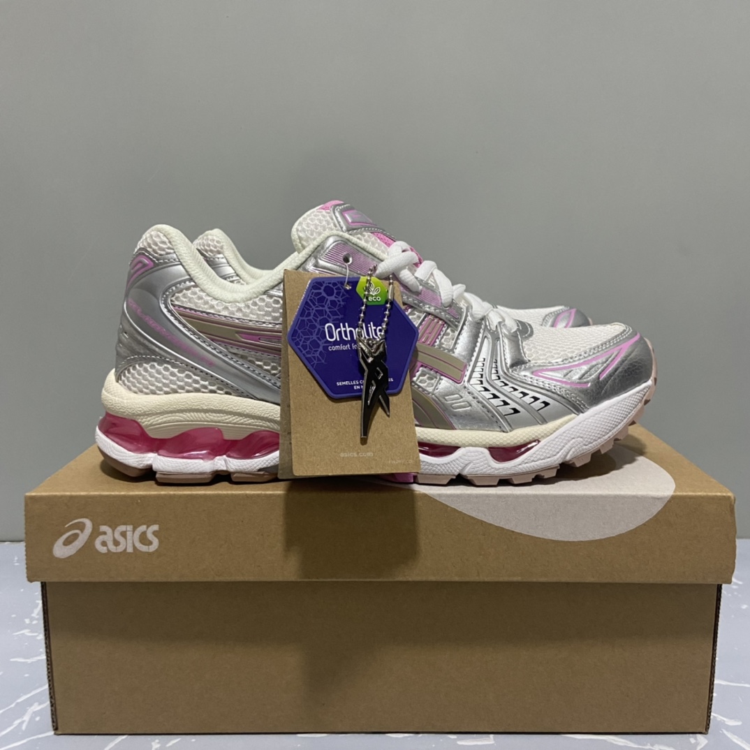 ASICS Gel-Kayano 14 Silver Powder Comfortable and Stylish Shock Absorption