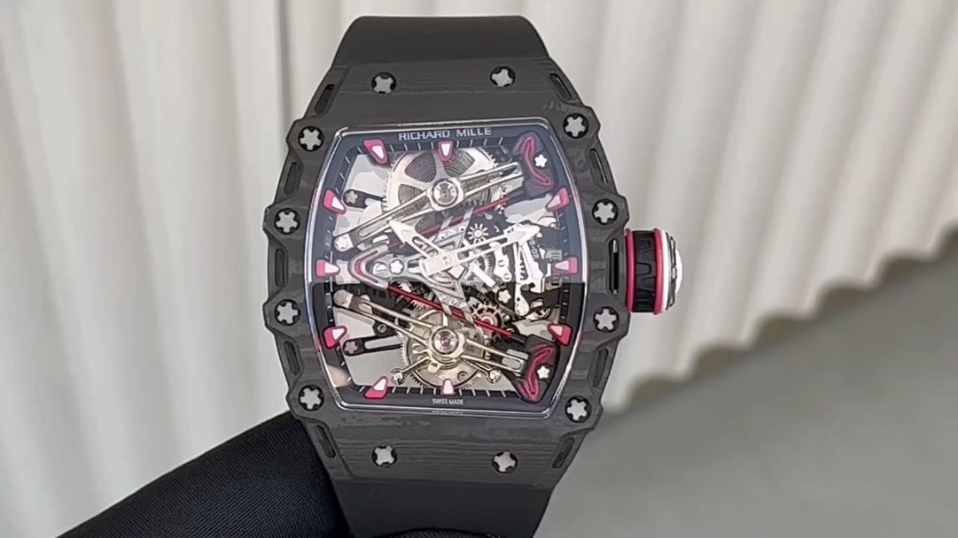 Richard Mille Reloj Rosa Rojo Blanco Trabajo abierto