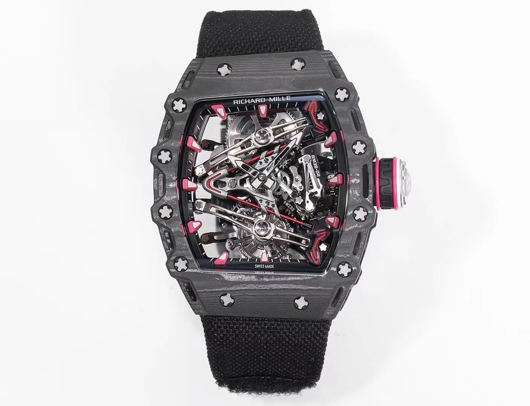 Richard Mille Reloj Rosa Rojo Blanco Trabajo abierto