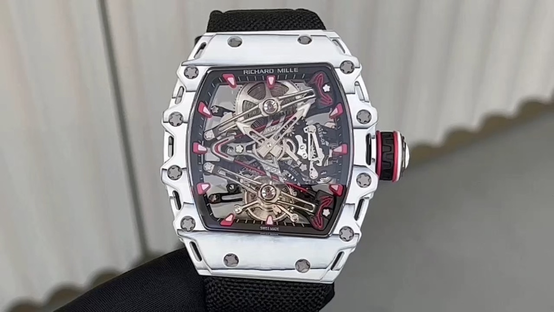 Richard Mille Reloj Rosa Rojo Blanco Trabajo abierto