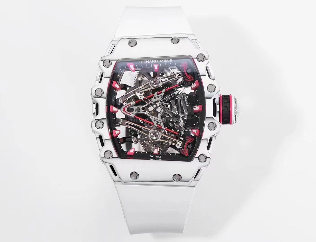 Richard Mille Reloj Rosa Rojo Blanco Trabajo abierto