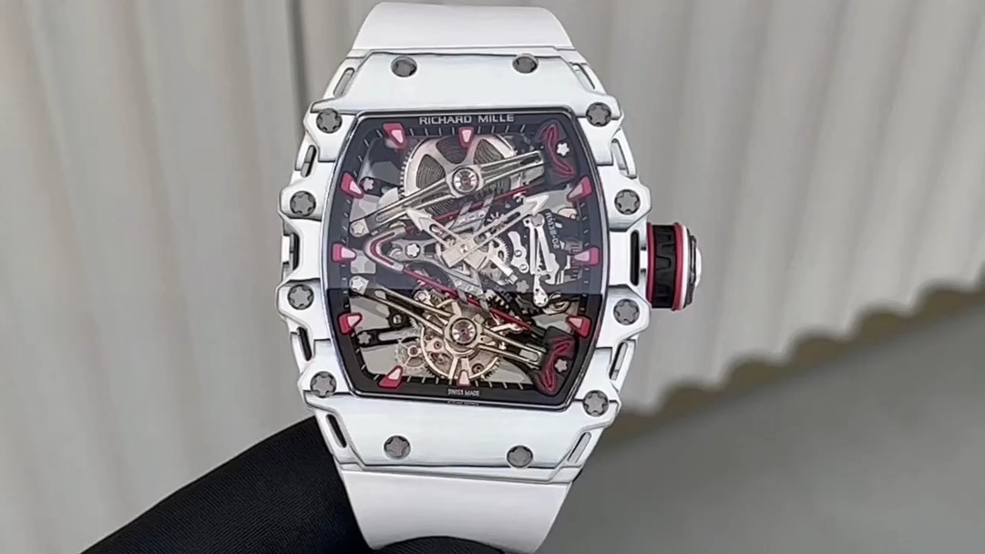 Richard Mille Reloj Rosa Rojo Blanco Trabajo abierto