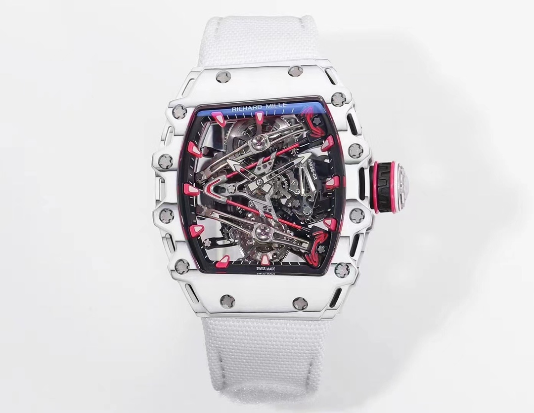 Richard Mille Reloj Rosa Rojo Blanco Trabajo abierto