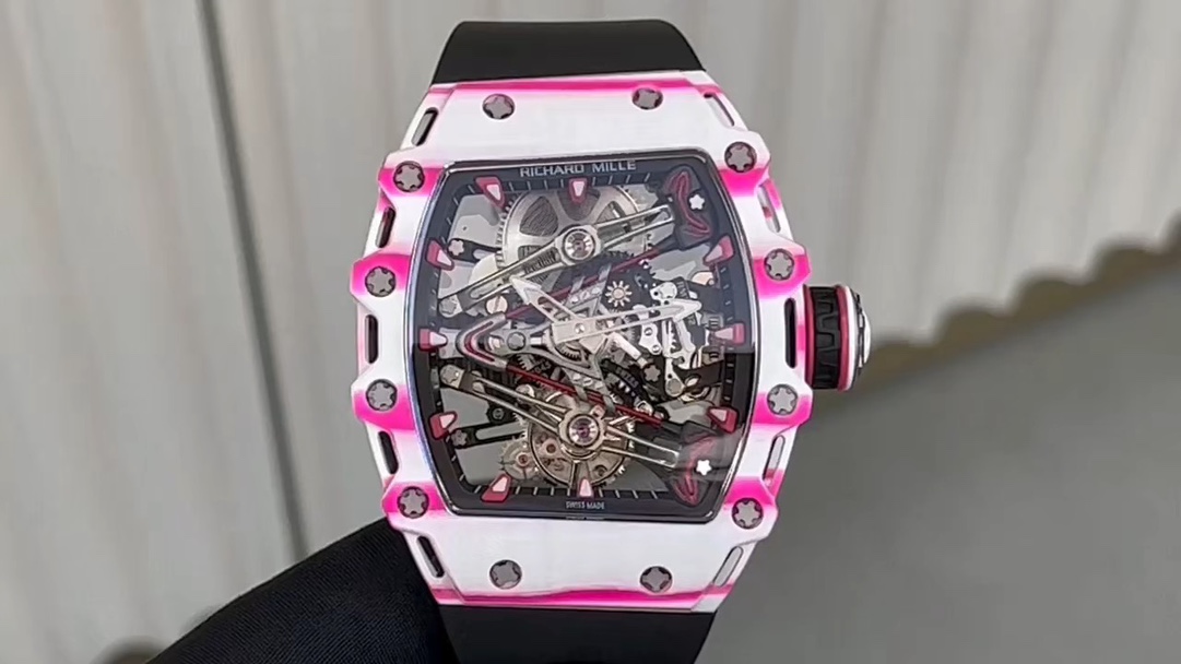 Richard Mille Reloj Rosa Rojo Blanco Trabajo abierto