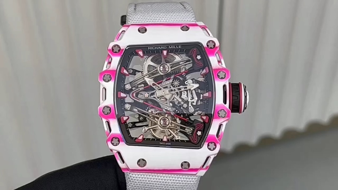 Richard Mille Reloj Rosa Rojo Blanco Trabajo abierto