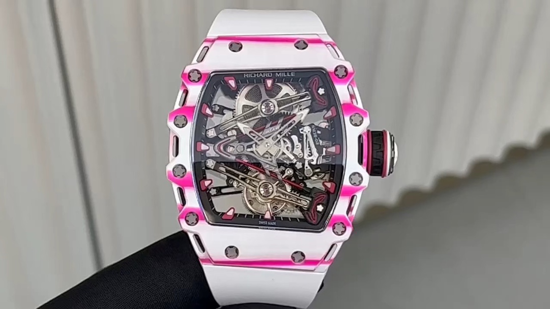 Richard Mille Reloj Rosa Rojo Blanco Trabajo abierto