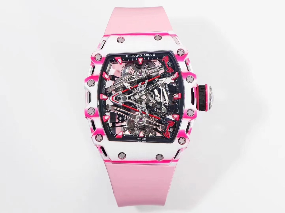 Richard Mille Reloj Rosa Rojo Blanco Trabajo abierto