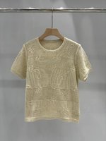 Best Quality Designer
 Chanel Clothing Shirts & Blouses Openwork Knitting Summer Collection