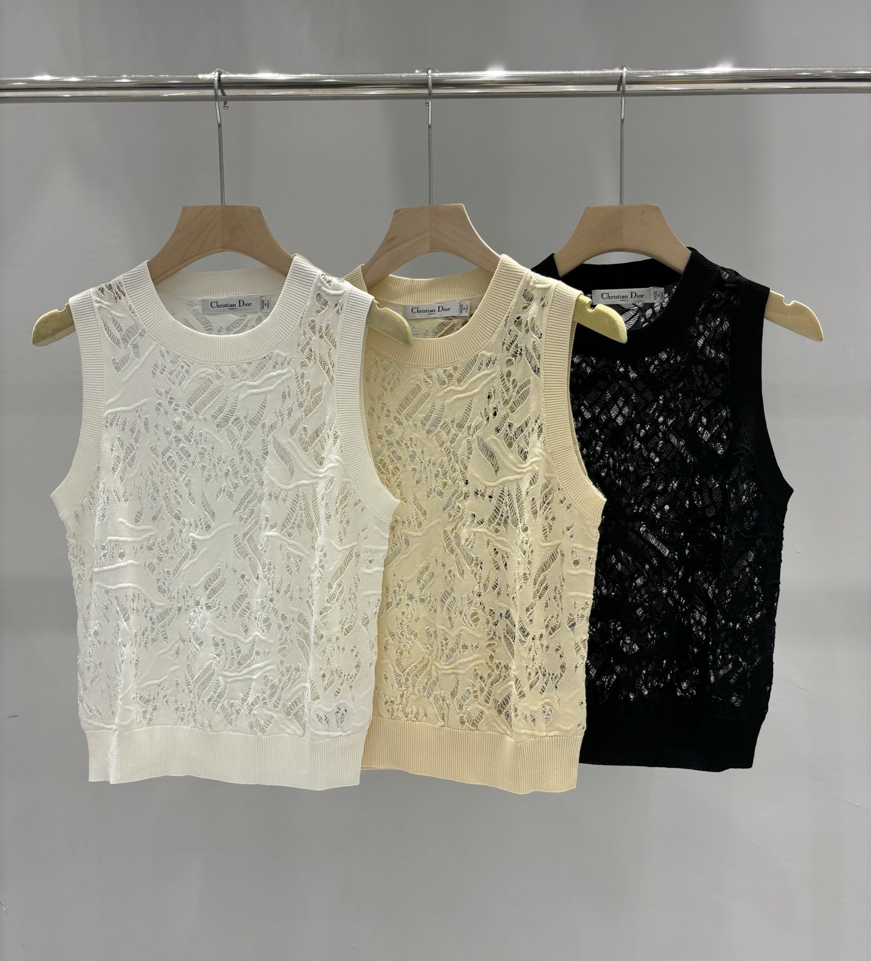 Dior Copy
 Clothing Tank Tops&Camis Openwork Knitting Fall Collection