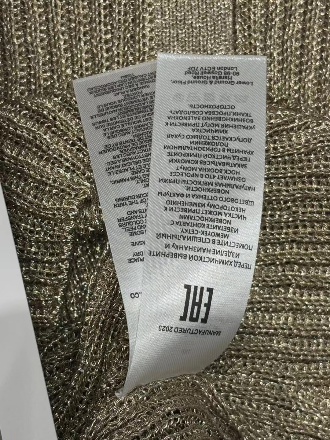 上新🆕🆕《1:1品质》self-Portrait 2025秋冬新款金色复古亨利领 针织上衣码数：SML