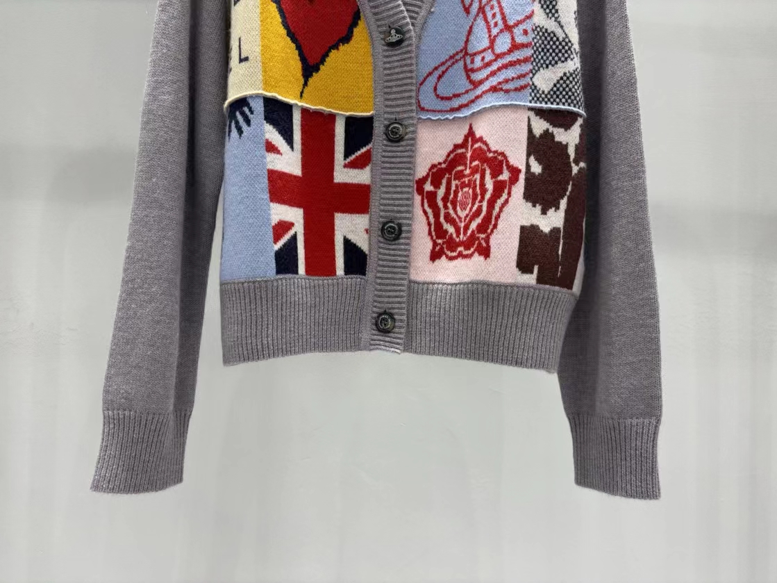 Vivienne Westwood Patchwork Knitted V-Neck Cardigan, Fall/Winter Collection 5 i1761053467741 2858 0 4