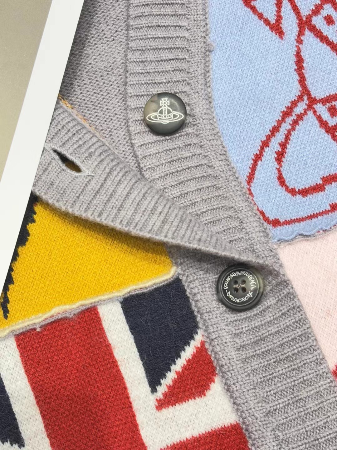 Vivienne Westwood Patchwork Knitted V-Neck Cardigan, Fall/Winter Collection 7 i1761053468358 7924 0 6