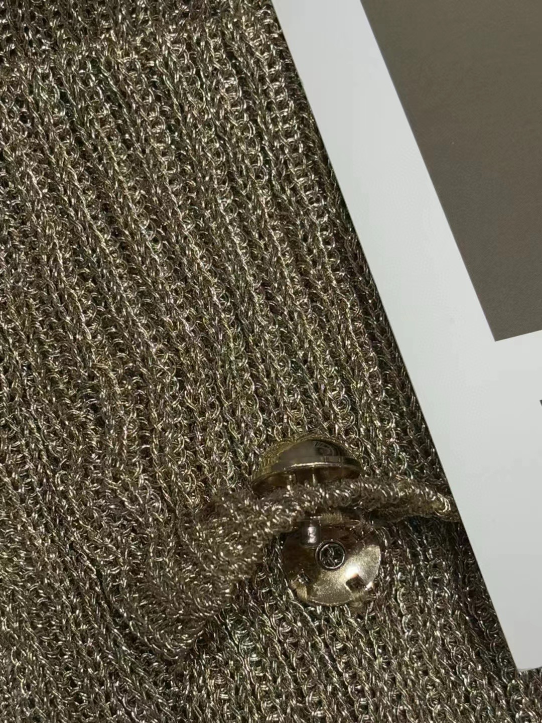 上新🆕🆕《1:1品质》self-Portrait 2025秋冬新款 金色卢勒克斯圆领针织连衣裙长裙码数：