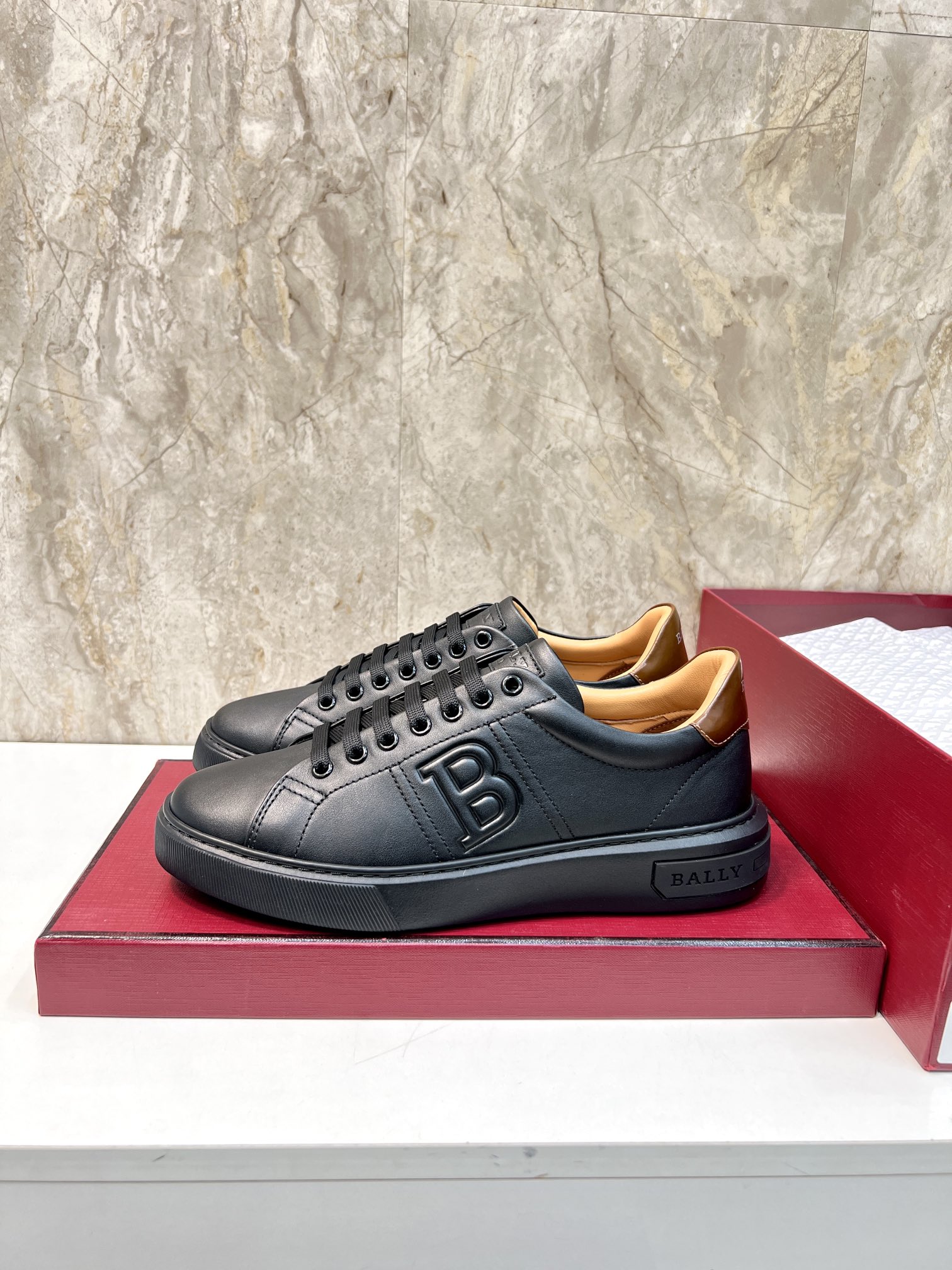Real [BALLY] Bally - pedido original de alta calidad - parte superior: cuero original - suela: espuma de TPU …