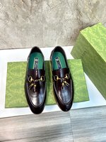 Gucci Sale
 Shoes Loafers Plain Toe Men Gold Hardware Calfskin Cowhide Genuine Leather Rubber Vintage Chains