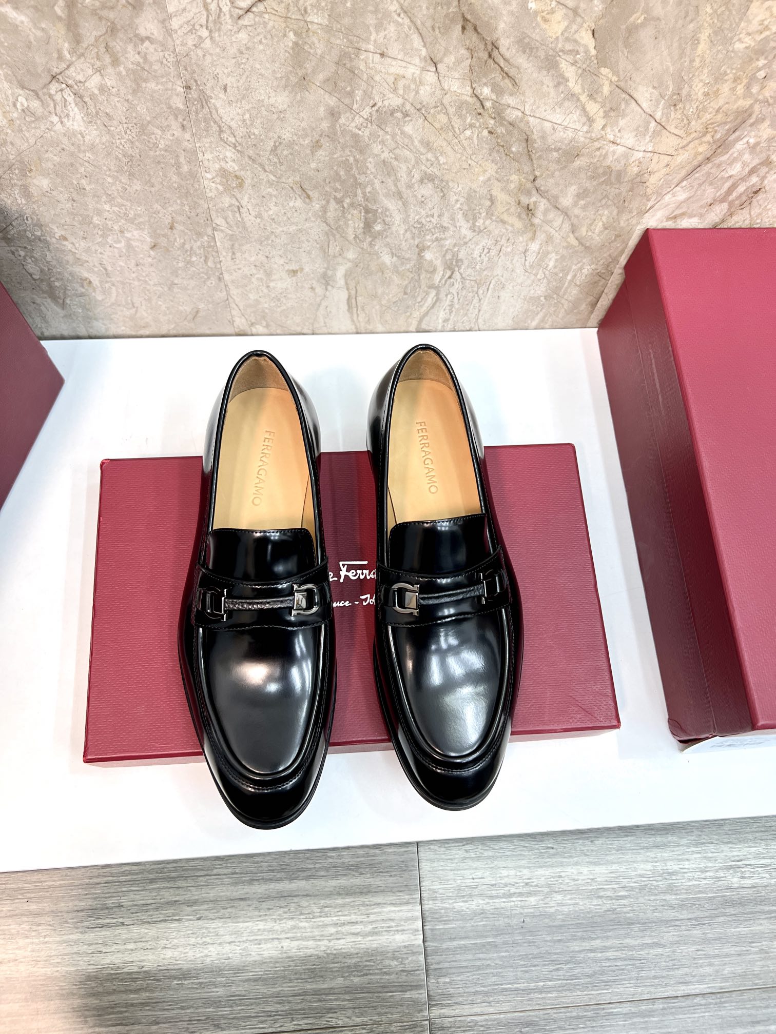 Best Site For Replica
 Ferragamo Shoes Plain Toe Men Cowhide Genuine Leather