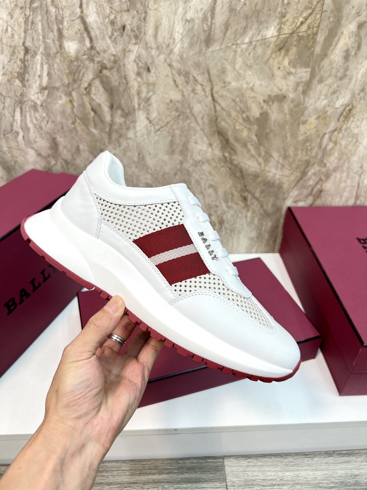 Real [BALLY] Bally - pedido original de alta calidad - parte superior: punzonado de cuero original - suela: espuma de T…