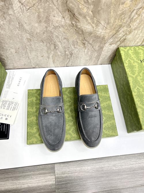 Gucci Men's Gray Suede Leather Horsebit Loafers Slip-on Shoes Size 38-44 1 Gucci Men's Gray Suede Leather Horsebit Loafers Slip-on Shoes Size 38-44
