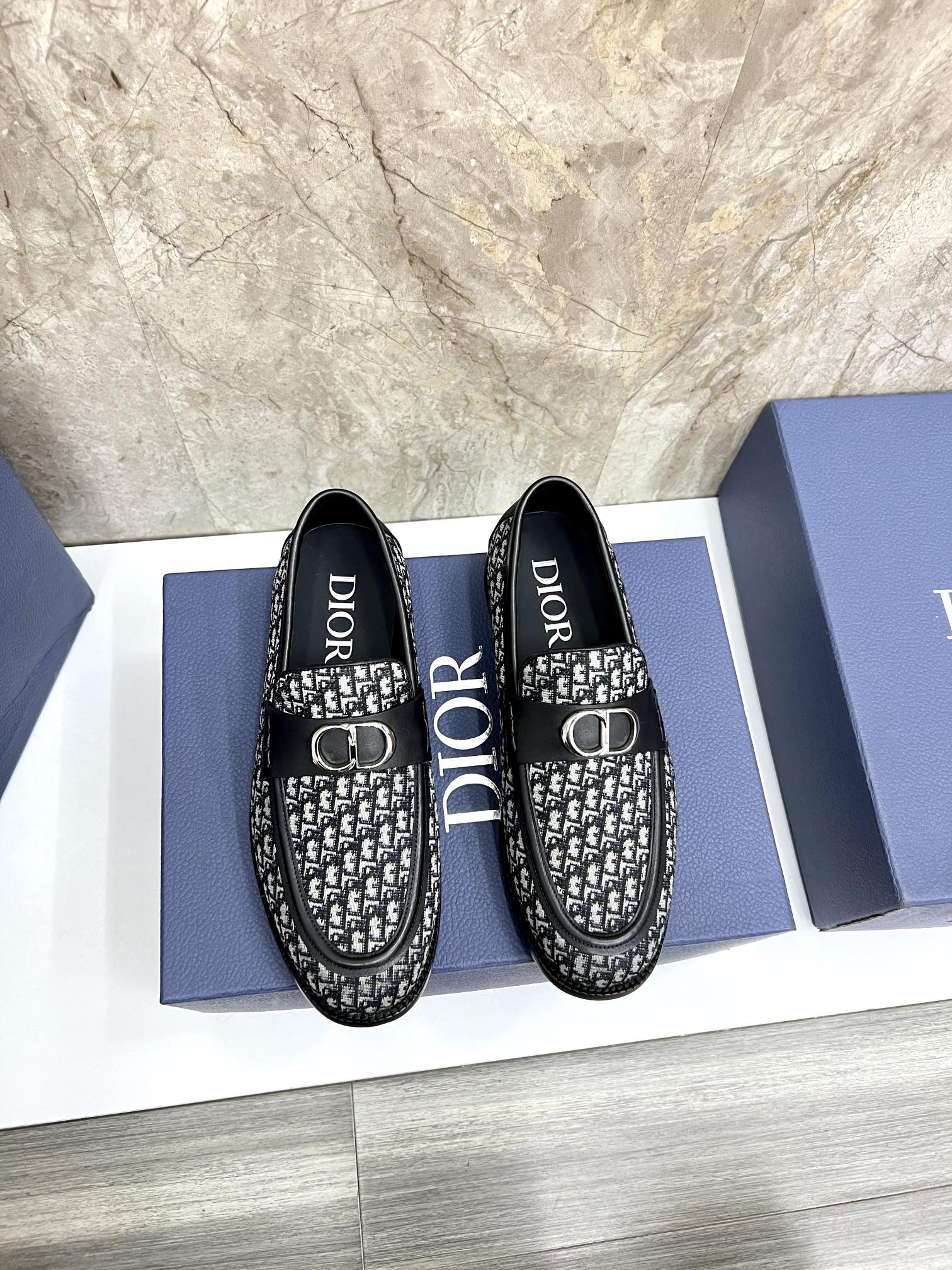 Is it OK to buy
 Dior Loafers Plain Toe Single Layer Shoes Beige Black Printing Calfskin Cowhide Genuine Leather Oblique Low Tops