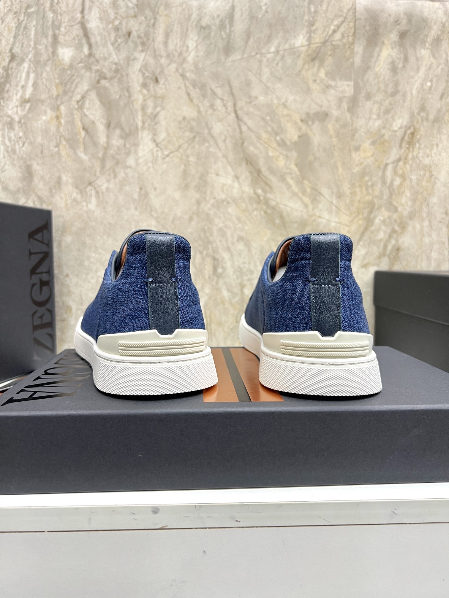 Zegna Triple Stitch Denim Slip-On Sneakers - Lightweight & Stylish 9 i1719725285 244 0