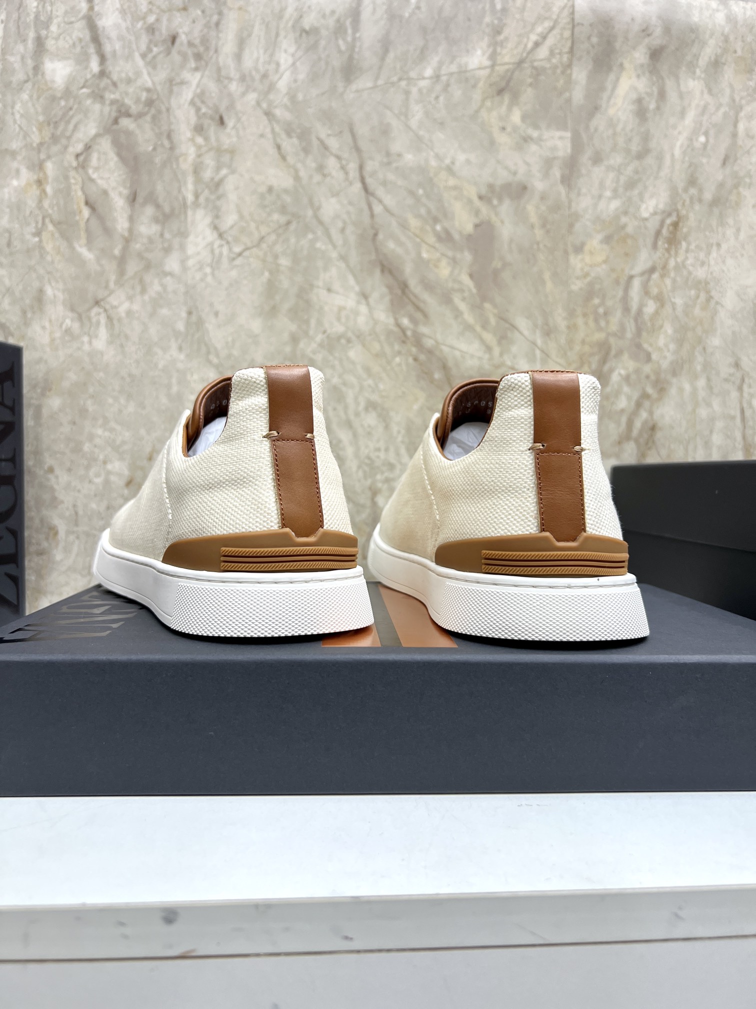 Zegna Triple Stitch Leather Trimmed Low-Top Sneakers, Size 39-44 9 i1719725363 4984 2