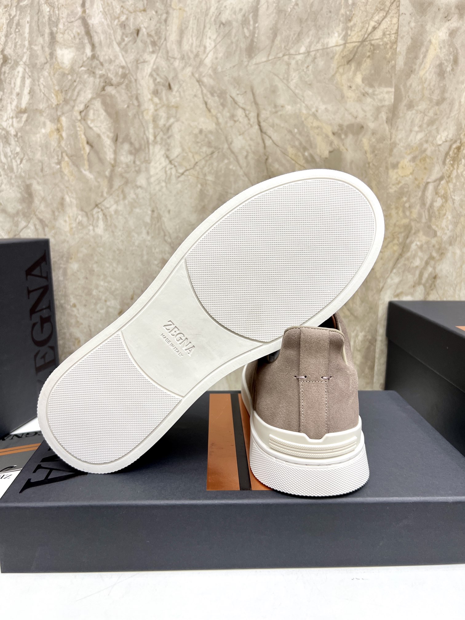 Zegna Triple Stitch Leather and Suede Low-Top Sneakers - Slip-On Design 9 i1719725522 6982 1