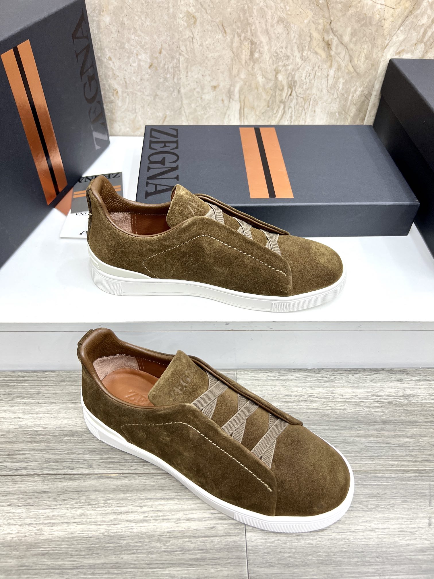 Zegna Triple Stitch Suede Slip-On Sneakers - Lightweight & Comfortable 6 i1719725556 9246 3