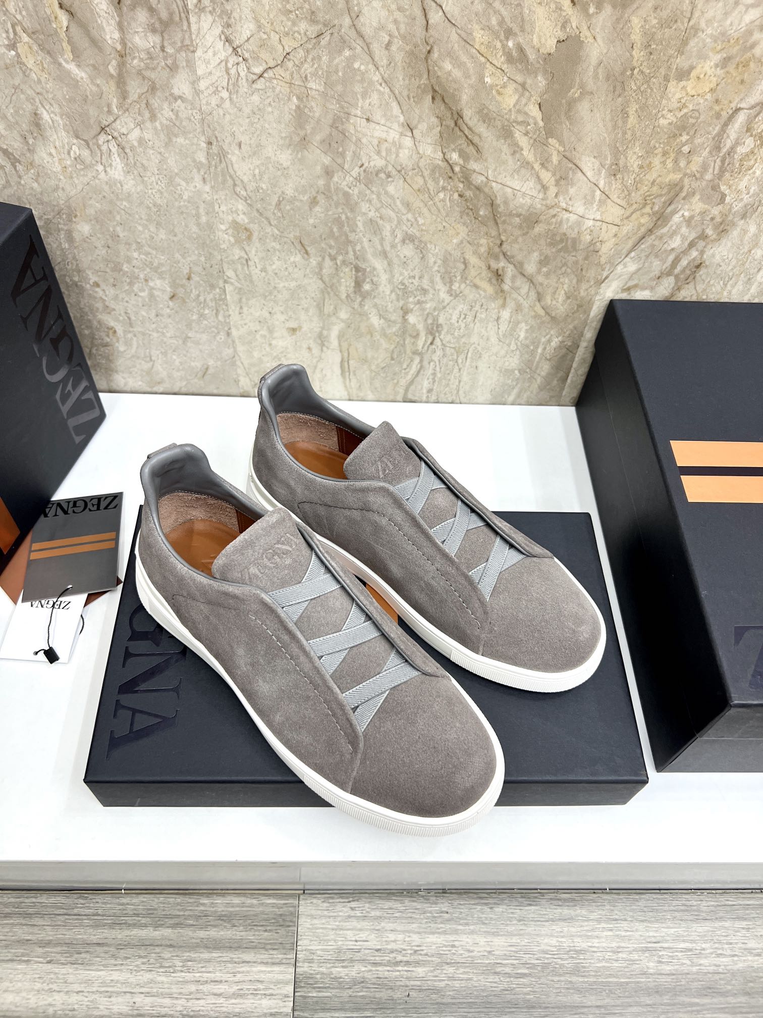 Zegna Triple Stitch Suede Slip-On Sneakers, Perfect for a Quick Lifestyle 5 i1719725591 4244 1