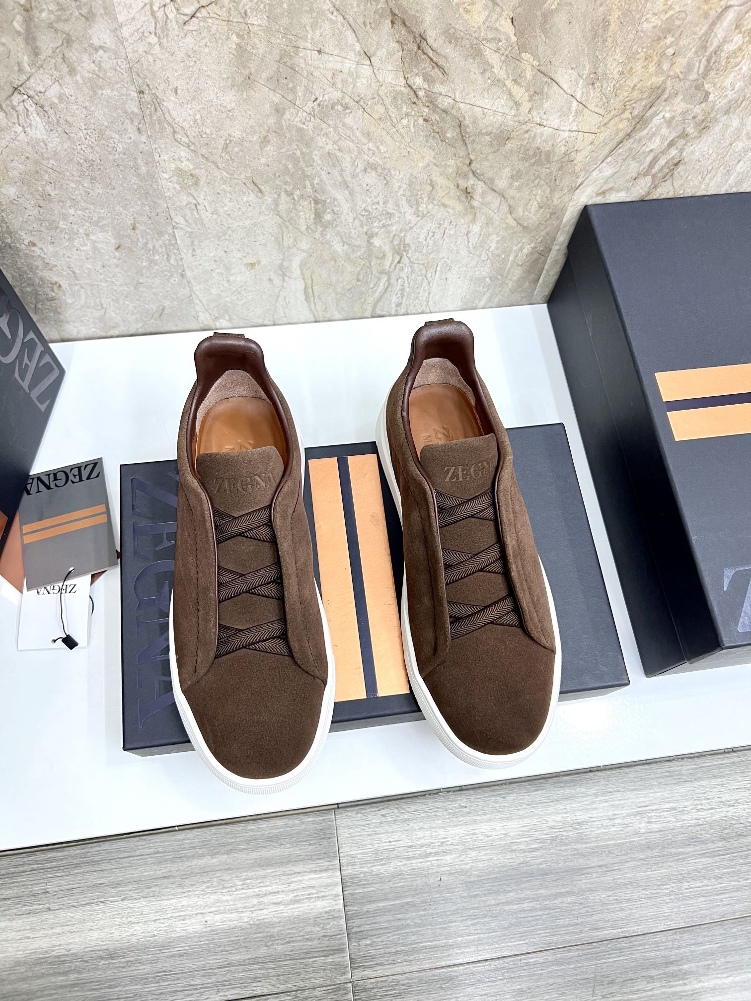 Zegna Triple Stitch™ Low-Top Sneakers: Refined Style for a Fast-Paced Life