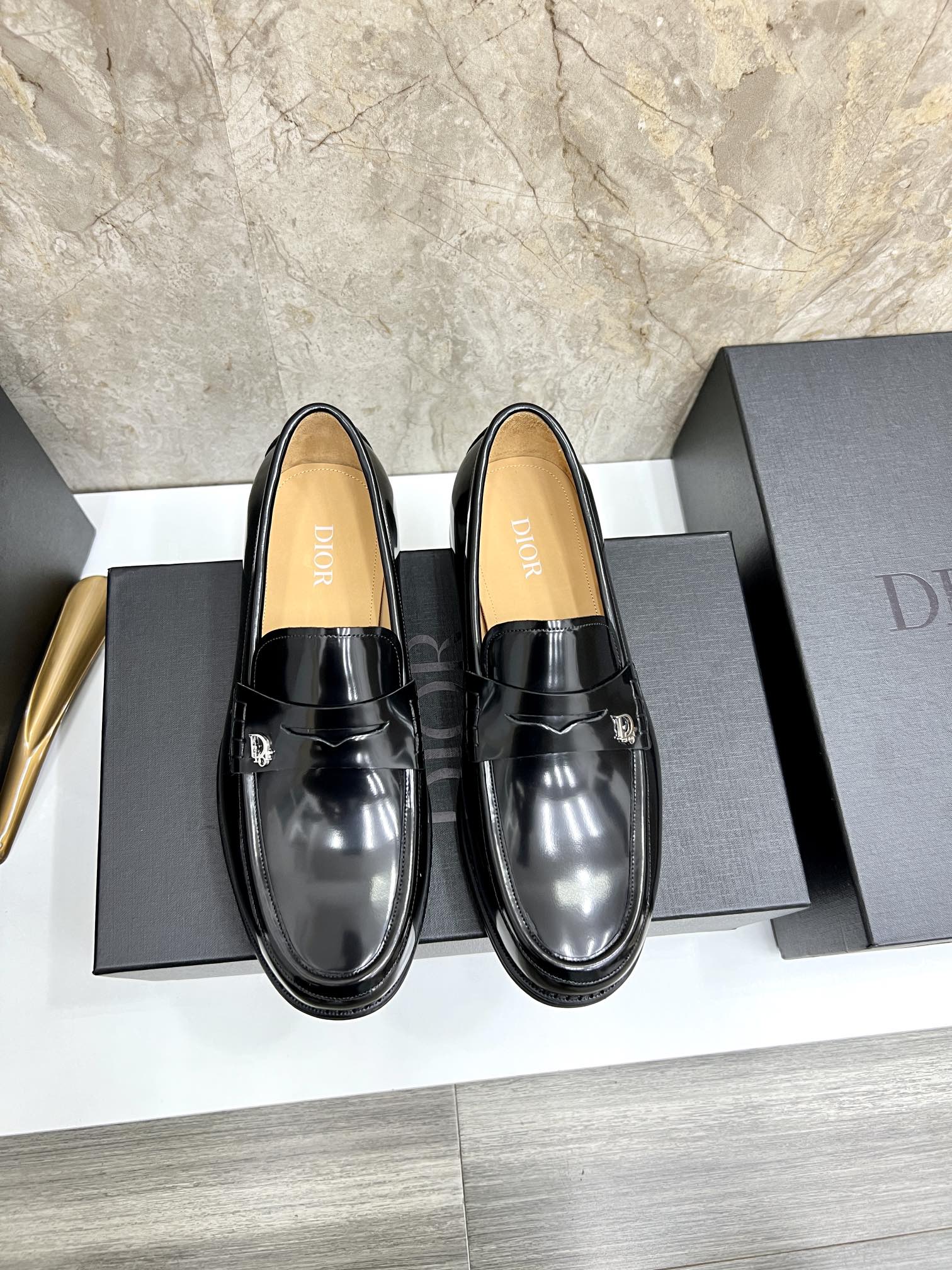 Dior Shoes Loafers Customize The Best Replica
 Brown Men Cowhide Genuine Leather Low Tops