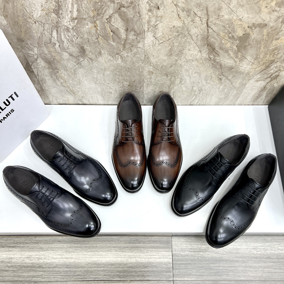 P510 Berlut* Berluti nuevos zapatos formales de los hombres coloreados a mano envío Selección de alt