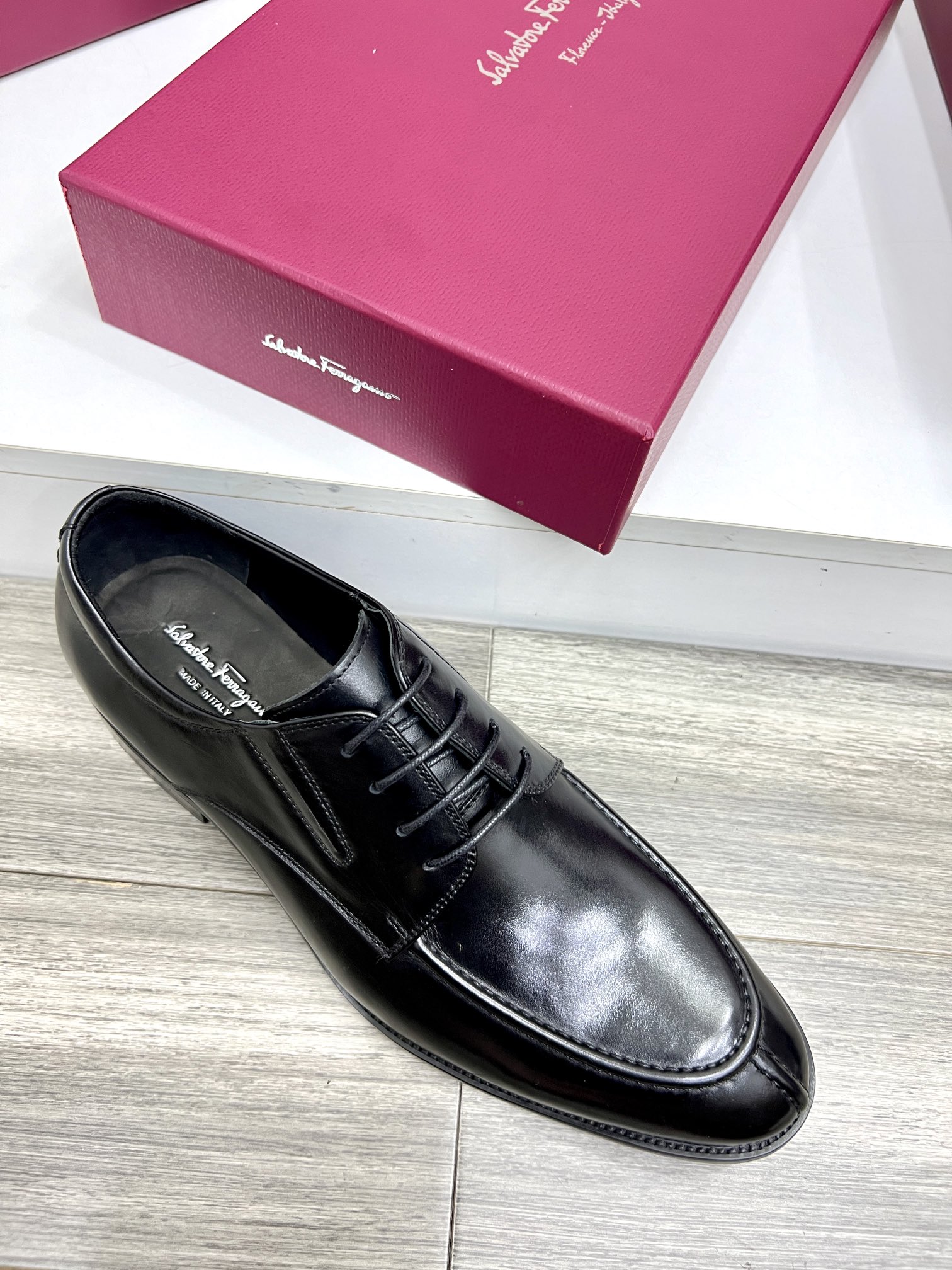 Salvatore Ferragamo Men's Leather Oxford Dress Shoes, Handmade in Italy 7 i1727294116 6174 7