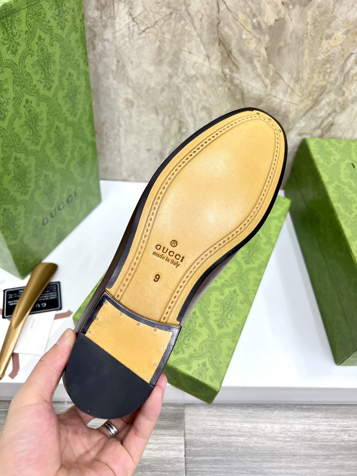 Gucci Men's Brown Leather Loafers with Metal Horsebit Detail, Size 39-44 9 i1731904861 6848 6