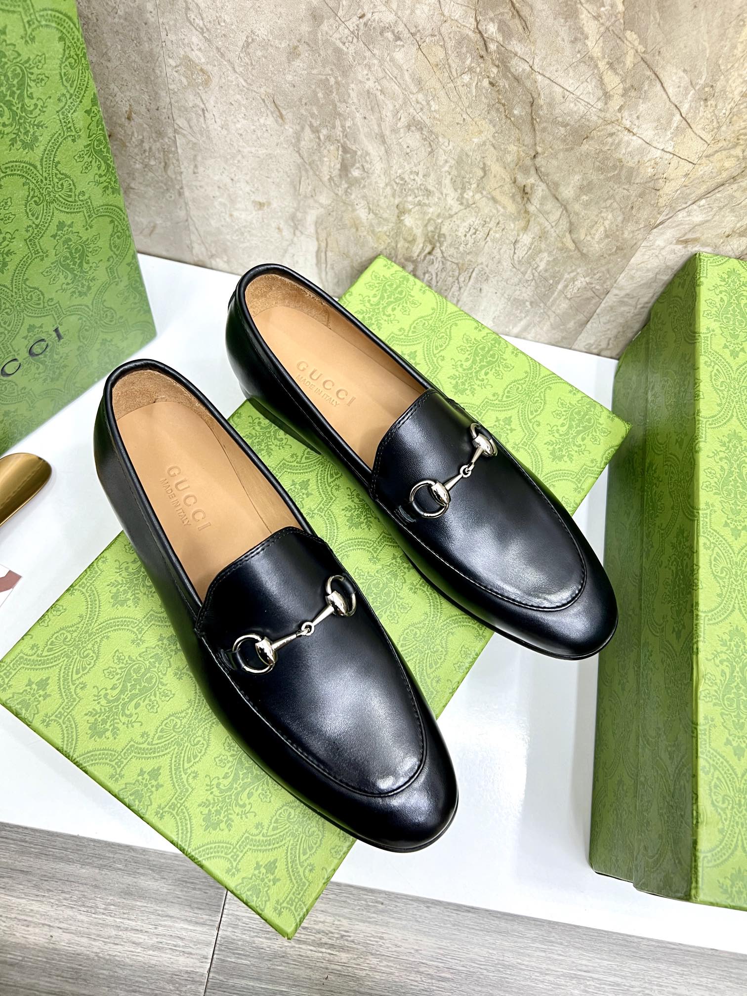 Gucci Men's Black Leather Loafers with Horsebit Detail - Size 39-44 5 i1731904900 7146 0