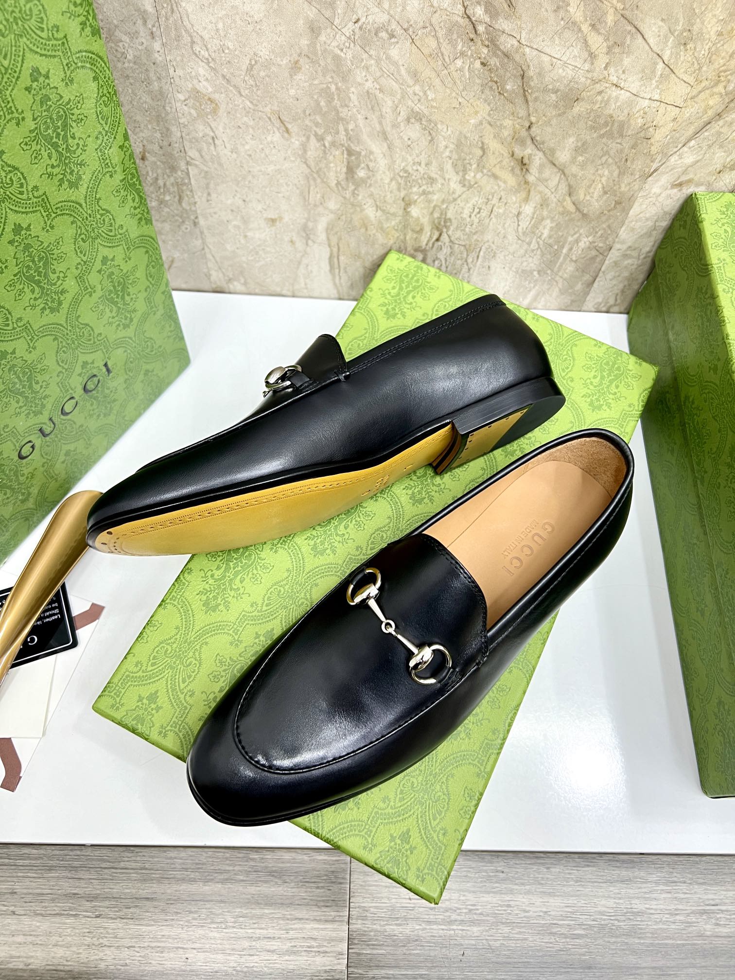 Gucci Men's Black Leather Loafers with Horsebit Detail - Size 39-44 6 i1731904900 9725 4