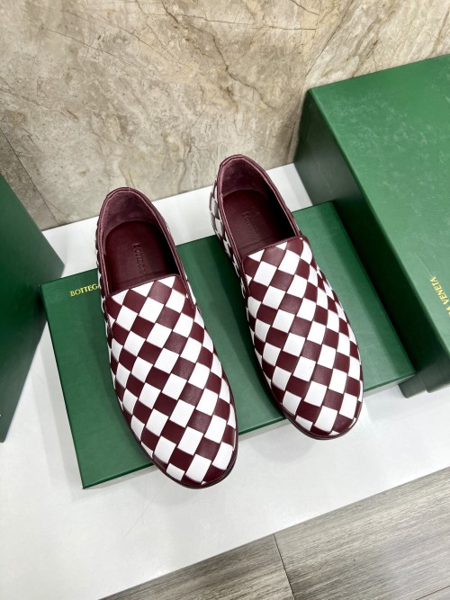 Bottega Veneta Men's Woven Leather Loafers - Slip-On Style, Genuine Leather 1 Bottega Veneta Men's Woven Leather Loafers - Slip-On Style, Genuine Leather
