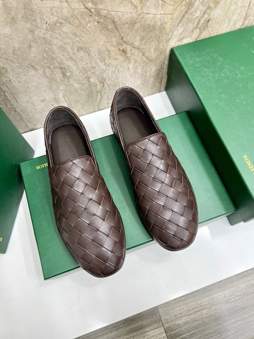 Bottega Veneta Men's Woven Leather Loafers Slip-Ons, Brown, Size 39-44 1 Bottega Veneta Men's Woven Leather Loafers Slip-Ons, Brown, Size 39-44